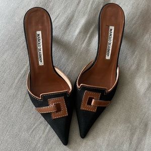 Vintage Manolo Blahnik mules sz 37.5
